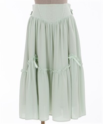 ヴィンテージシフォンスカート(ミント-Ｍ)