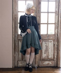 フィッシュテールジップスカート(グリーン-M)