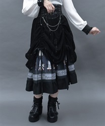 ダークナイトサーカススカート(黒-M)