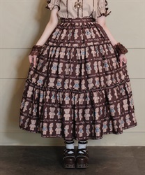 フラッフィベア柄スカート【ランク限定Web先行販売】(茶-M)