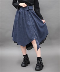 イレヘムＺＩＰデザインスカート(紺-M)
