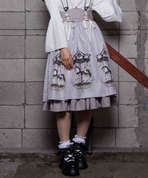 カルーセルハイウエストスカート【期間限定価格】(グレージュ-M)