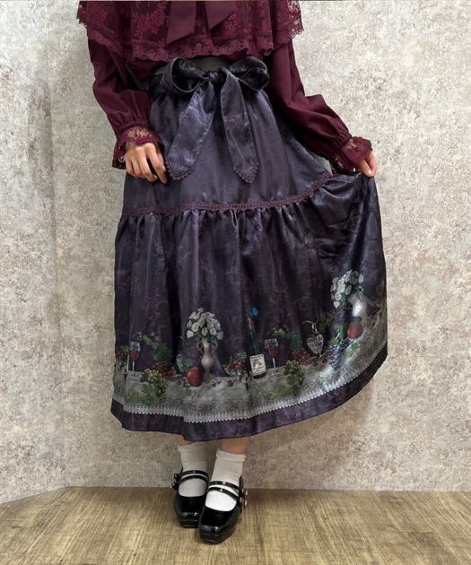 ワイン柄スカート | outlet | axes femme online shop ワイン柄スカート | outlet | axes femme online shop