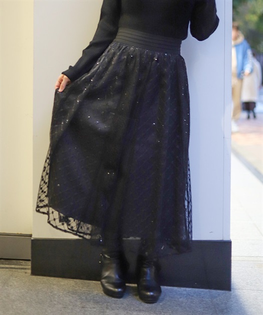 スパンコールチュールスカート | outlet | axes femme online shop スパンコールチュールスカート | outlet | axes femme online shop