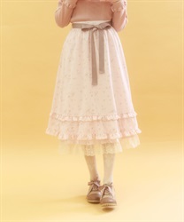 ミニチュアローズ柄スカート【2点10%OFF対象商品】(ピンク-F)
