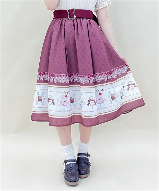 レトロ喫茶ベルト付スカート | レディース服・レディース