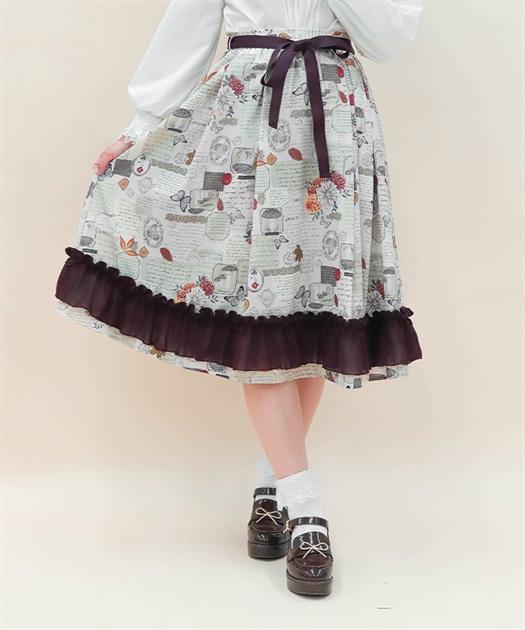 コラージュプリントフリルスカート | outlet | axes femme コラージュプリントフリルスカート | outlet | axes femme