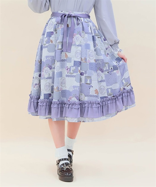 コラージュプリントフリルスカート【期間限定価格】 | POETIQUE コラージュプリントフリルスカート【期間限定価格】 | POETIQUE