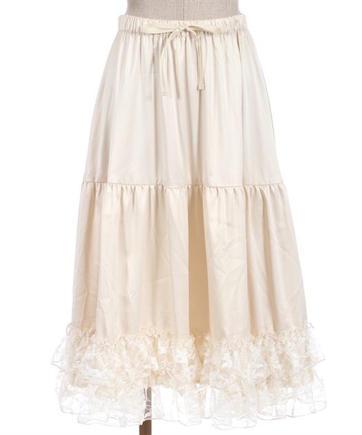 レースフリルミディペチスカート | outlet | axes femme online shop レースフリルミディペチスカート | outlet | axes femme online shop