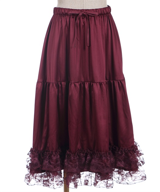 レースフリルミディペチスカート | outlet | axes femme online shop レースフリルミディペチスカート | outlet | axes femme online shop