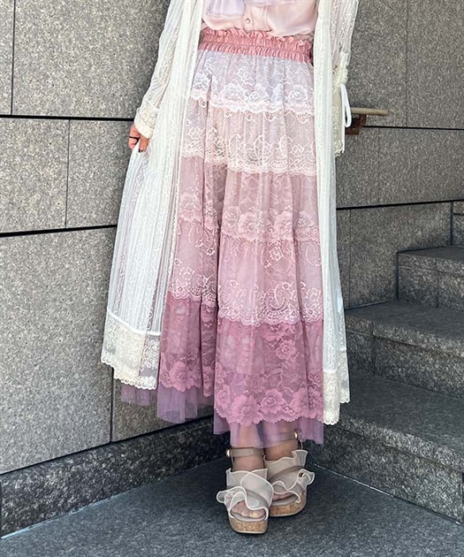 グラデカラーレーススカート | outlet | axes femme online shop グラデカラーレーススカート | outlet | axes femme online shop