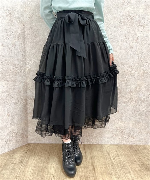 裾レースティアードスカート | 衣料 | axes femme online shop 裾レースティアードスカート | 衣料 | axes femme online shop