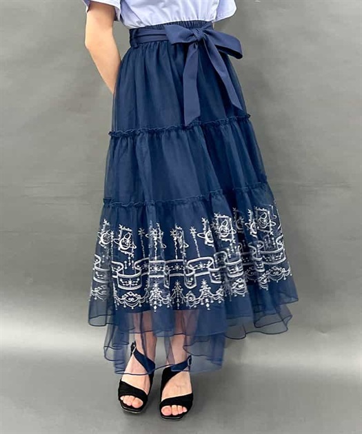 エトワール刺繍チュールスカート | outlet | axes femme online shop エトワール刺繍チュールスカート | outlet | axes femme online shop