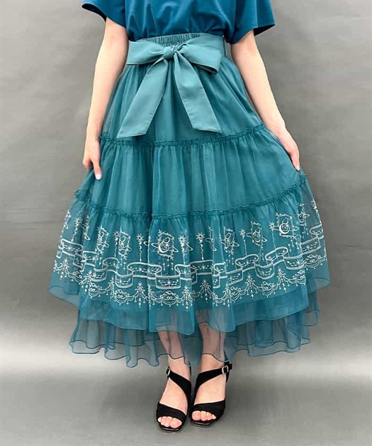 エトワール刺繍チュールスカート | outlet | axes femme online shop エトワール刺繍チュールスカート | outlet | axes femme online shop