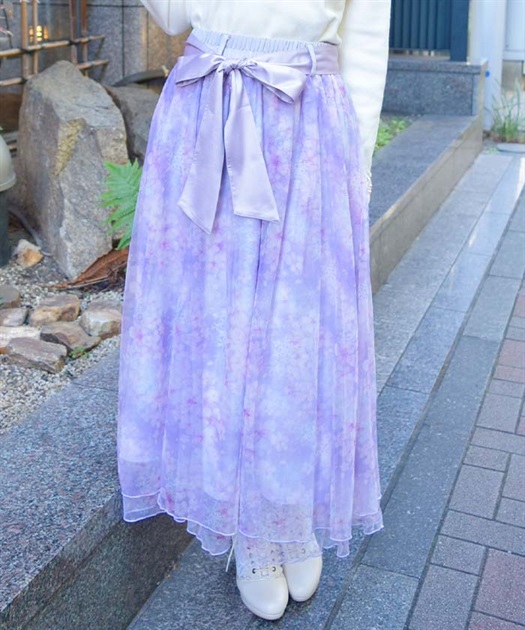 雪桜柄スカート | レディース服・レディースファッションなら 雪桜柄スカート | レディース服・レディースファッションなら