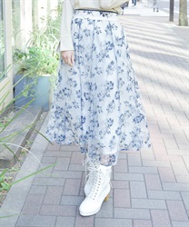 フロッキーチュールスカート【2点10%OFF対象商品】(生成り-F)