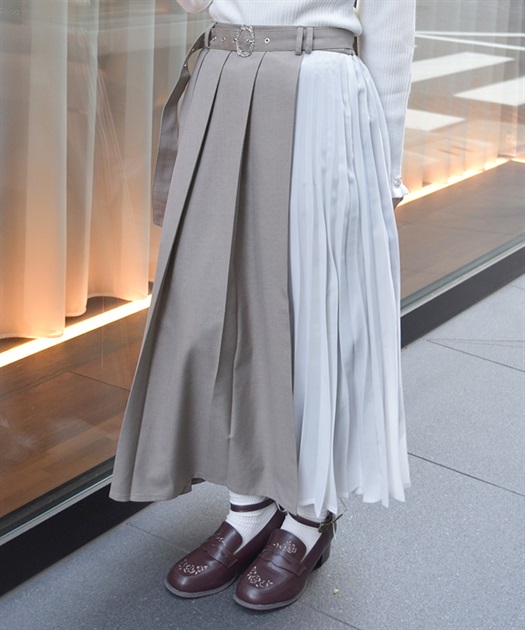 プリーツ切替スカート【WEB先行販売】 | axes femme online shop