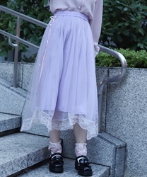 チュールレイヤードスカート【期間限定価格】(ラベンダー-F)