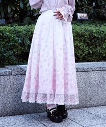 桜レース×桜柄スカート(生成り-F)