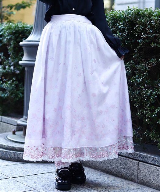 桜レース×桜柄スカート【WEB先行販売】 | axes femme online shop