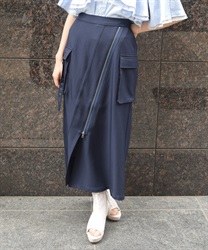 ジップタイトスカート(紺-F)