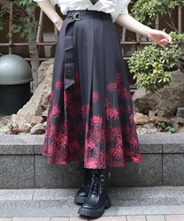 彼岸花柄スカート【WEB先行販売】