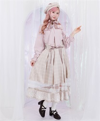 バックリボンハイウエストスカート(ベージュ-M)