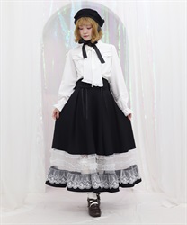 バックリボンハイウエストスカート(黒-M)