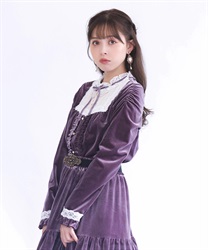 ブロッキングベロアプルオーバー【予約】(ラベンダー-F)