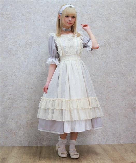 ドットチュールエプロン【二次予約】 | レディース服 ドットチュールエプロン【二次予約】 | レディース服