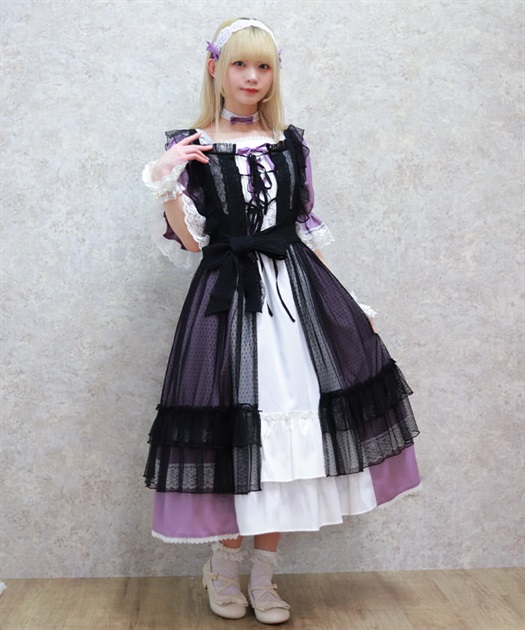 ドットチュールエプロン【二次予約】 | レディース服 ドットチュールエプロン【二次予約】 | レディース服