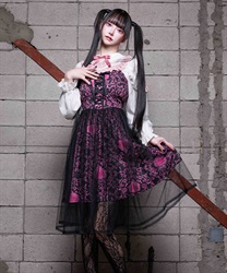 ドラマティックハートワンピース(黒-M)