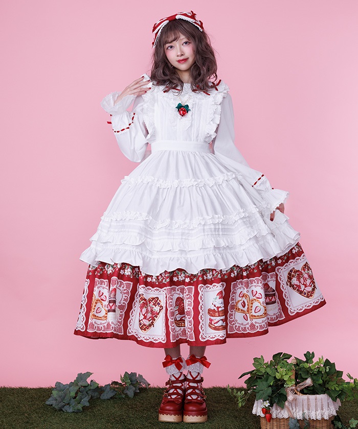 可愛いフリルエプロン デザイン　グニフニ コットンフリルエプロン | axes femme 公式オンラインショップ