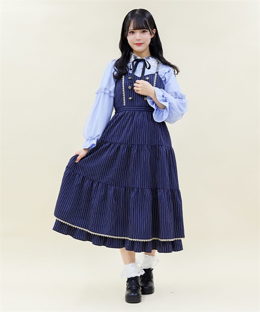 連釦ストライプティアードワンピース | outlet | axes femme 連釦ストライプティアードワンピース | outlet | axes femme
