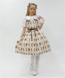 フラッフィベア柄ジャンパースカート【ランク限定Web先行販売】(生成り-M)