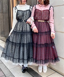ハートチュールティアードワンピース | レディース服