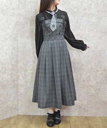 バックリボンチェック柄ジャンパースカート | 衣料 | axes femme バックリボンチェック柄ジャンパースカート | 衣料 | axes femme