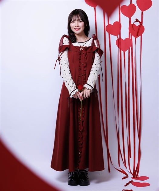 チュールリボン付ワンピース【予約】