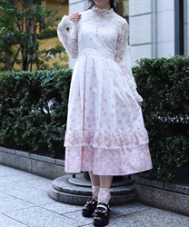 桜レース×桜柄キャミワンピース(生成り-F)