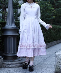 桜レース×桜柄キャミワンピース(ラベンダー-F)