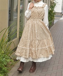 フリル×コットンレースワンピース(クリーム-F)