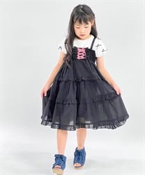 ２ＷＡＹコットンワンピース(黒-120cm)