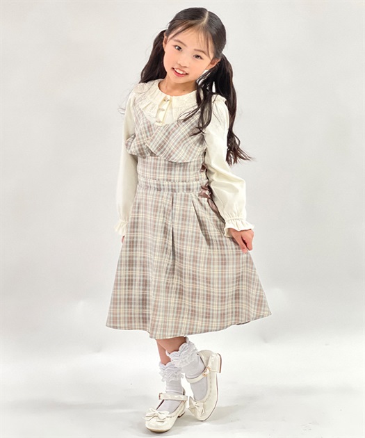 サイドリボンジャンパースカート