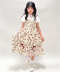 いちご柄ワンピース(生成り-120cm)