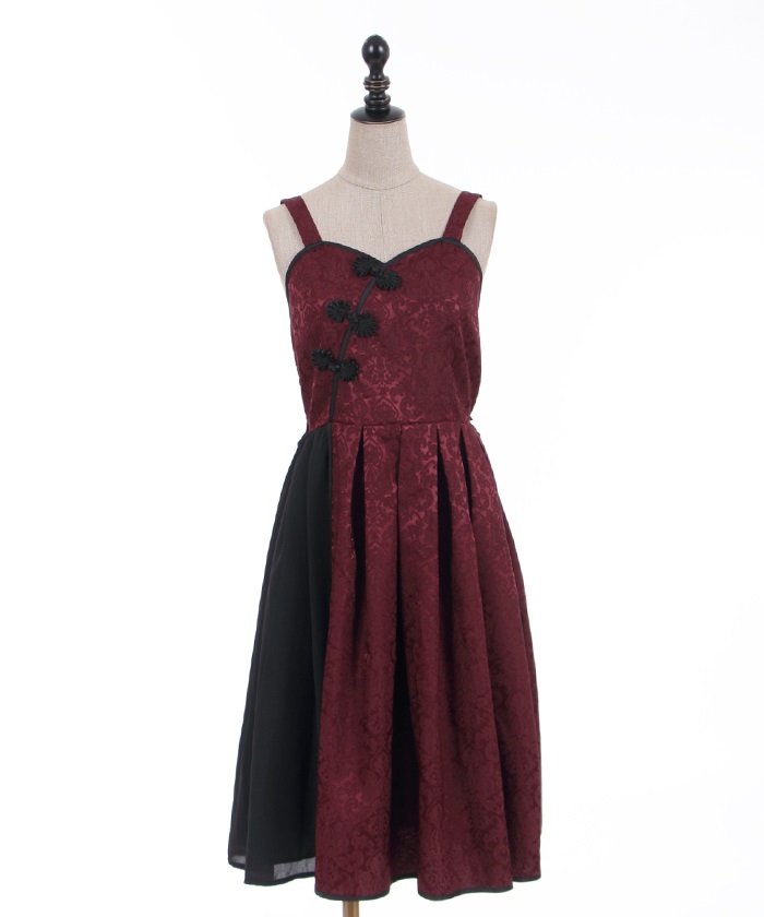 【こちらからご購入ください】シノワズリジャンスカ(ワイン) シノワズリジャンパースカート | axes femme online shop -outlet-