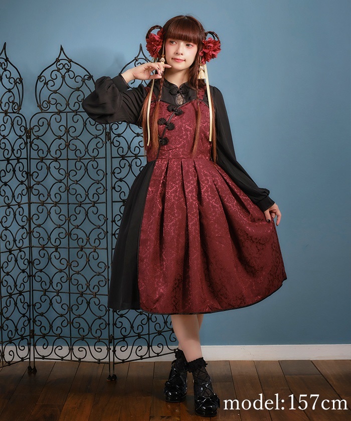 シノワズリジャンパースカート | outlet | axes femme online shop シノワズリジャンパースカート | outlet | axes femme online shop