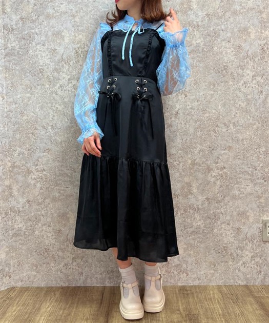 レースアップロングキャミワンピース | outlet | axes femme レースアップロングキャミワンピース | outlet | axes femme