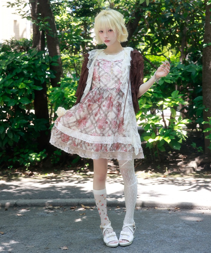 フラワーチェックキャミチュニ | axes femme | axes femme 公式