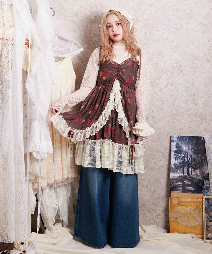 ブーケレースキャミチュニック | axes femme online shop