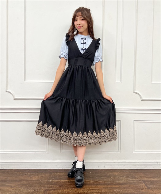 トランプ刺繍ピナフォアワンピース | outlet | axes femme トランプ刺繍ピナフォアワンピース | outlet | axes femme